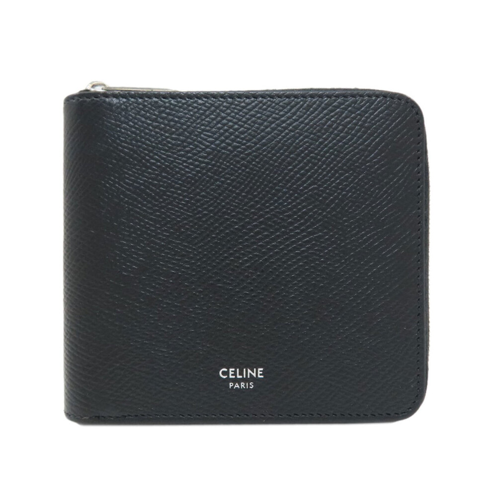 Celine Zip Bifold Bi-fold Wallet, Grained Calfskin, Men's CELINE